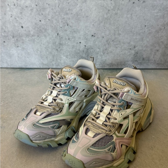 Balenciaga Track 2 Trainer Low Top Sneakers Pastel Color Fits US 8-9 - Picture 9 of 9